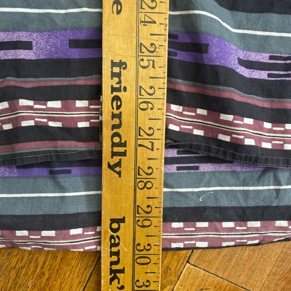 MILLER STOCKMAN Vtg 90s Purple Aztec Southwest Aztec Lind Sleeve Shirt Men's M - Picture 13 of 14